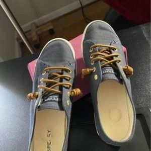 Sperry Top Sider PIER VIEW Womens 7.5 Slip On Navy Sneakers Boat Shoes